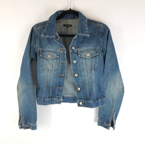 Vero Moda Womens Denim Jacket Vintage Retro Trucker Medium Wash Fading US M - Picture 1 of 5